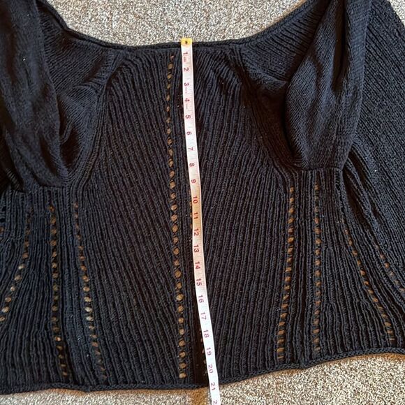 GAP black knit sweater cardigan size small - Picture 6 of 8